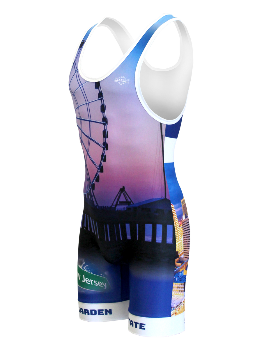 Matman USA 'The Breakdown' Men's Wrestling Singlet - Vibrant Sublimation Print, Made In USA